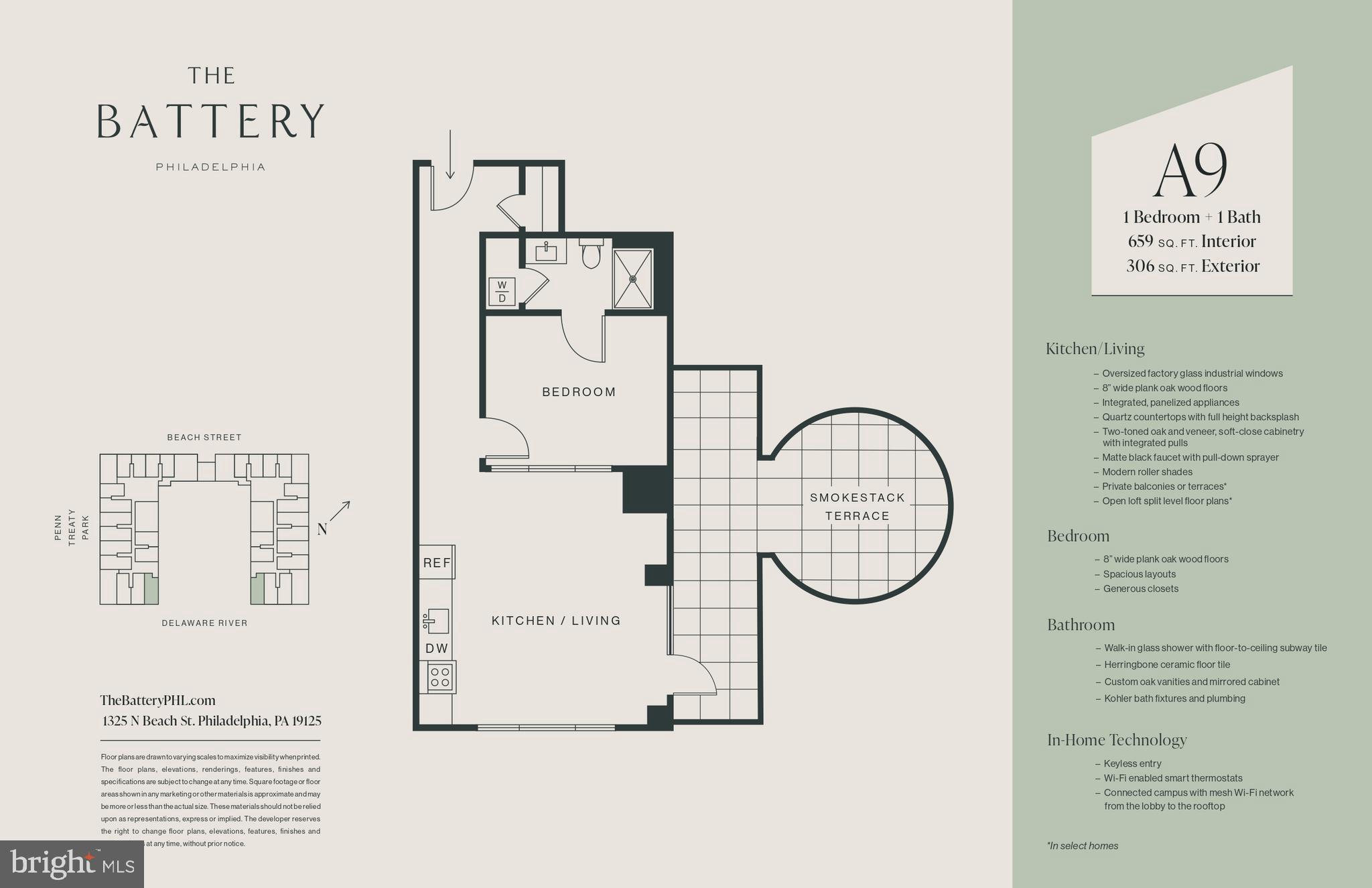 1325 North Beach Street, Unit 725 Philadelphia, PA 19125 - Photo 19 of 19 a picture of a bench in a rack