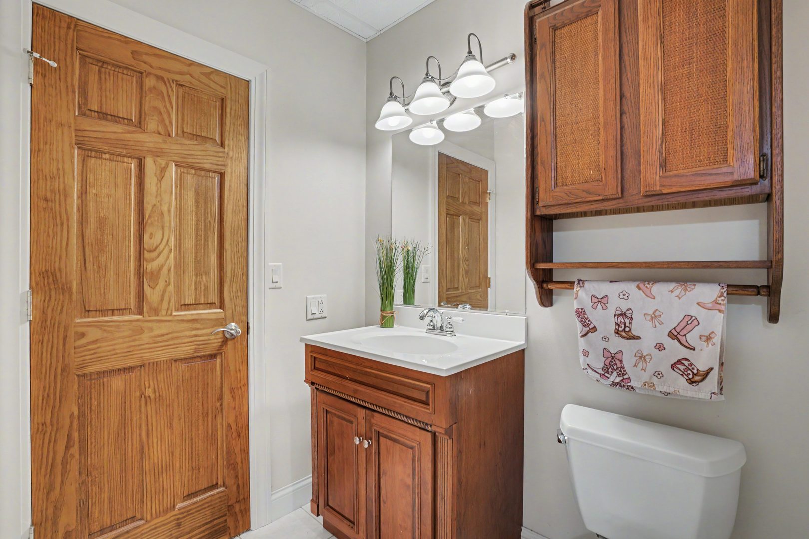 918 Melody Hills Fulton, IL 61252 - Photo 26 of 43 a bathroom with a sink a vanity and a mirror