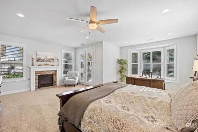 a bed room with a bed and a window