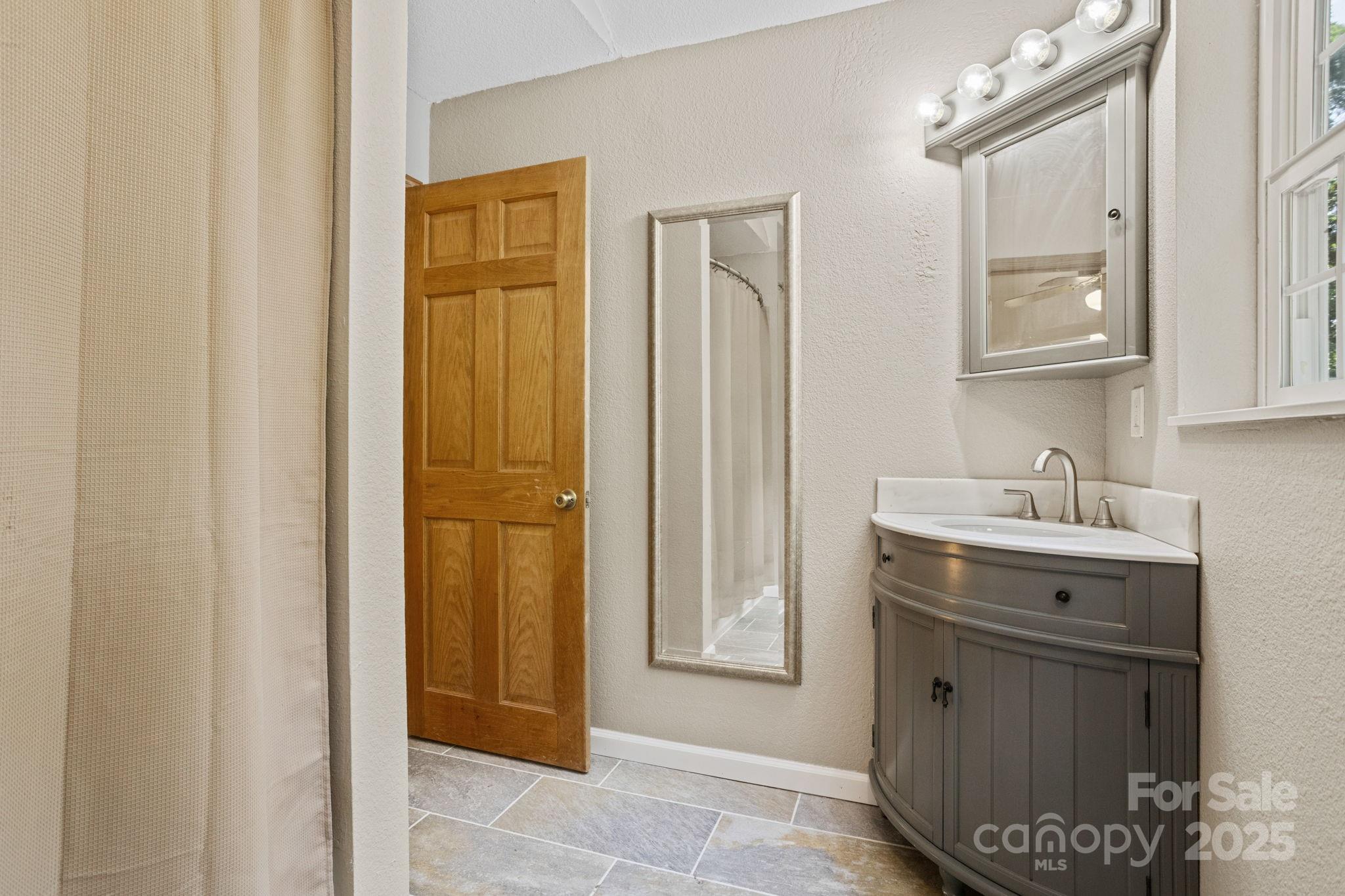 55 Vintage Road Candler, NC 28715 - Photo 24 of 47 a bathroom with a sink and a mirror