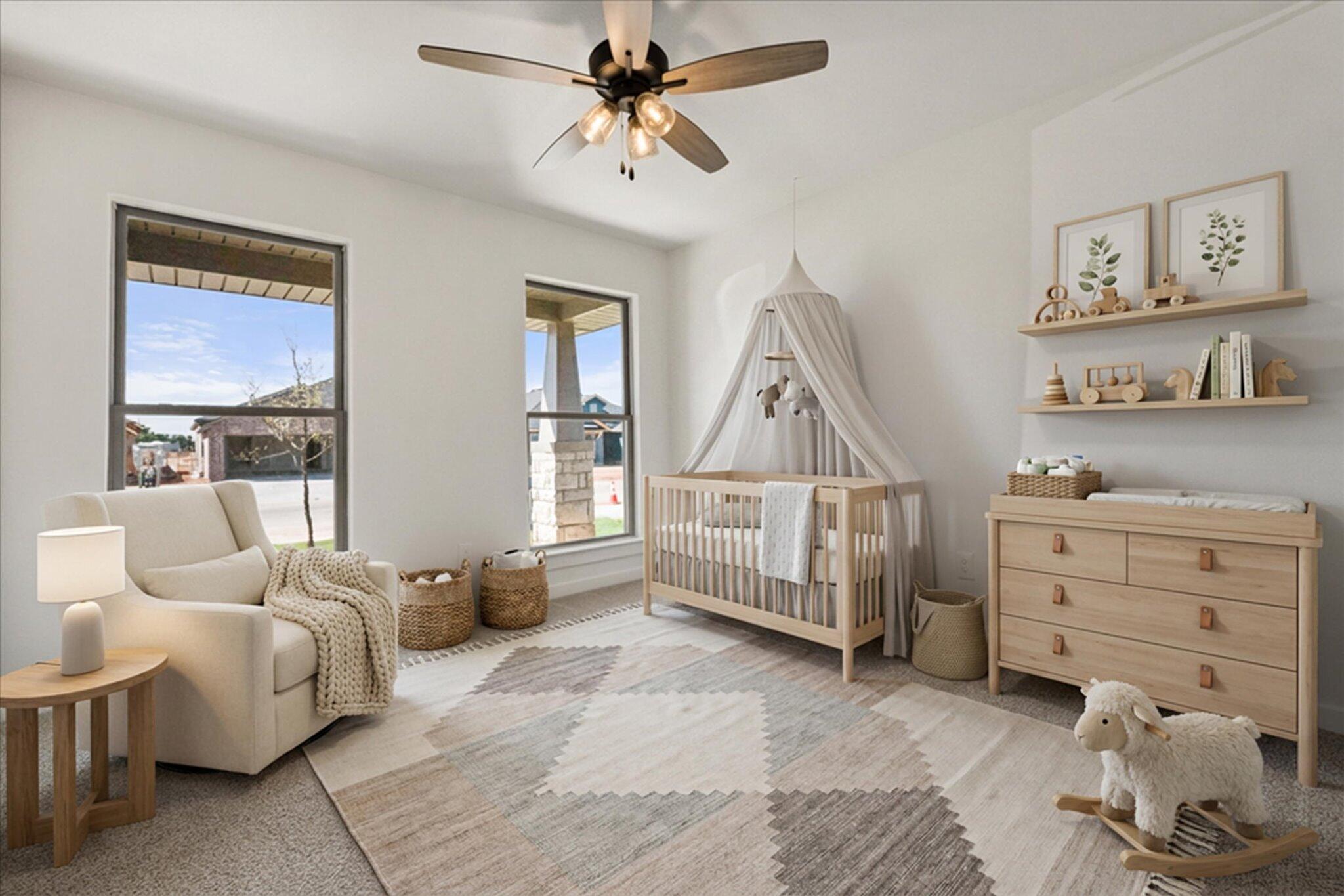 7003 53rd Street Lubbock, TX 79407 - Photo 20 of 25 a bedroom with furniture and a window