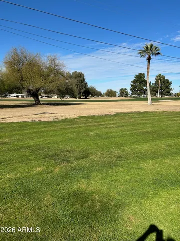 a view of a room with a big room