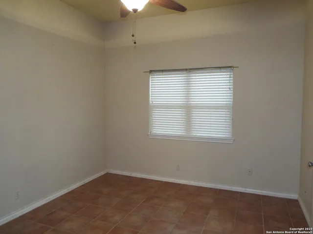 an empty room with a window