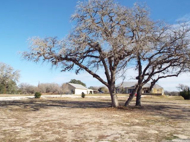a view of ocean view with large trees