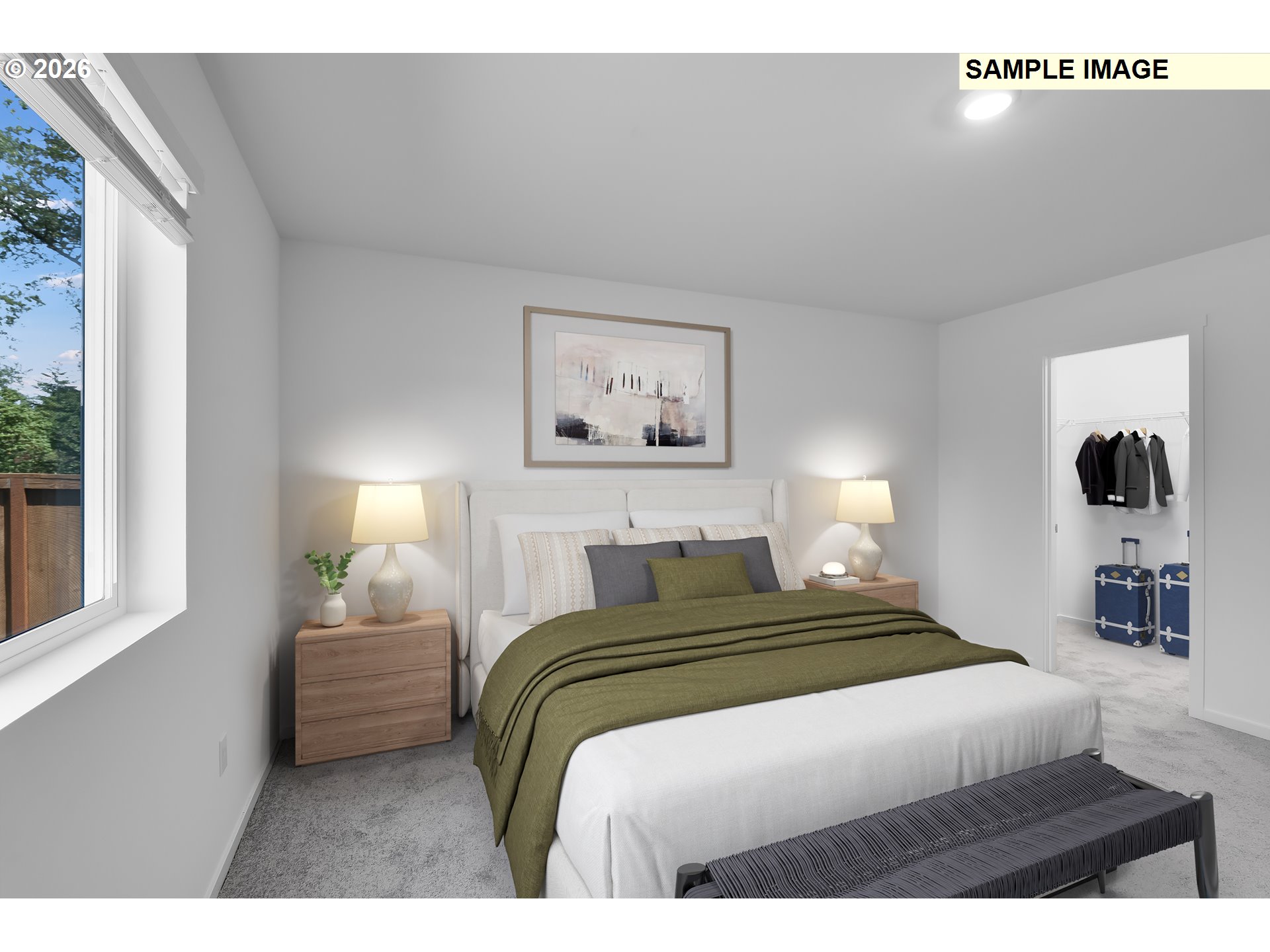 25229 Tanglewood Way Veneta, OR 97487 - Photo 13 of 16 a bedroom with a bed and a large window