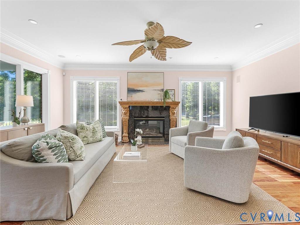 13612 Waterswatch Court Midlothian, VA 23113 - Photo 24 of 88 a living room with furniture and a flat screen tv