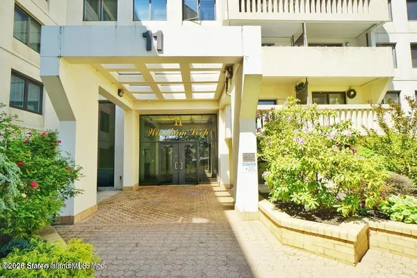 a view of a building with an outdoor space