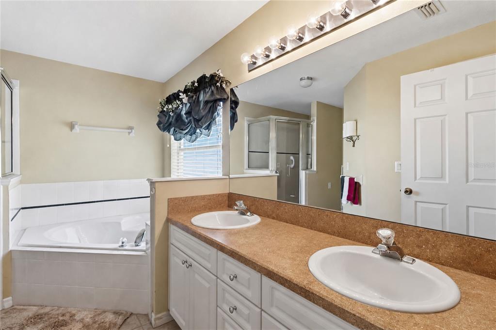 3225 Canoe Creek Road St. Cloud, FL 34772 - Photo 23 of 30 a bathroom with a sink and a mirror
