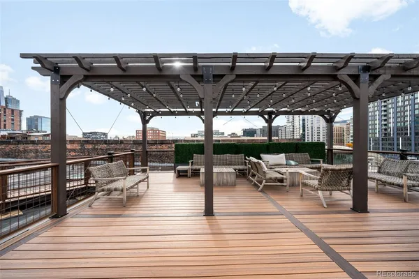 a view of outdoor seating space