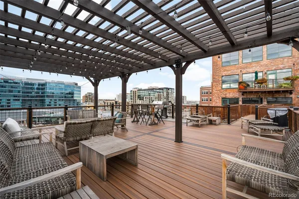 a outdoor space with patio lots of furniture