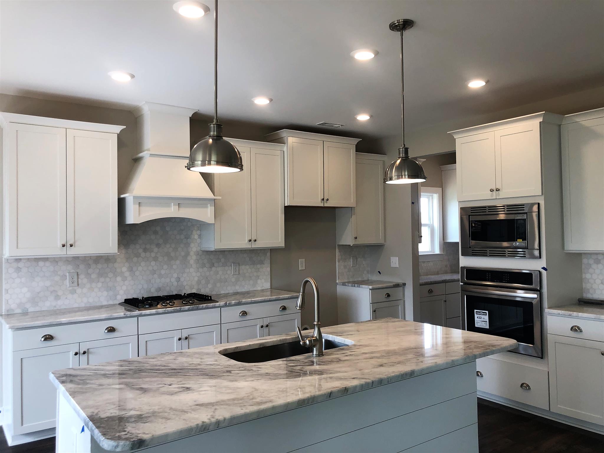 1102 Batbriar Road, Unit 1 Murfreesboro, TN 37128 - Photo 3 of 26 Beautiful Kitchen design with Chimney Hood, Gourmet Island wrapped in Shiplap