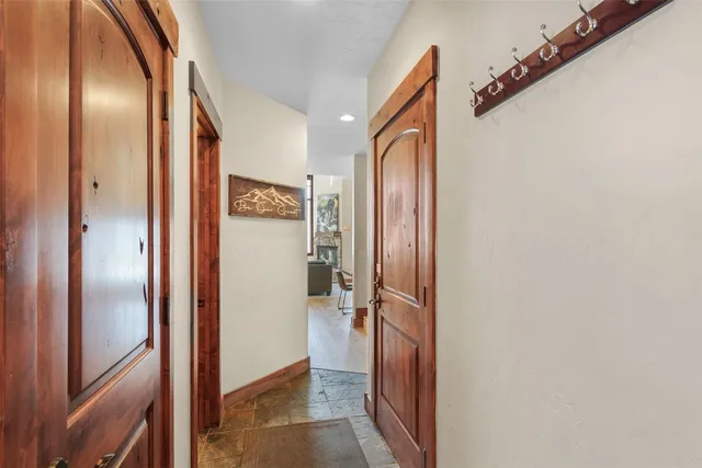 a view of a hallway with a elevator