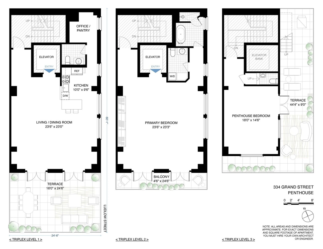 334 Grand Street, Unit PH Manhattan, NY 10002 - Photo 14 of 14 a picture of a floor plan