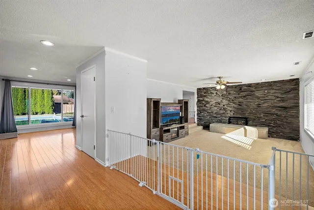 a view of a balcony and front door