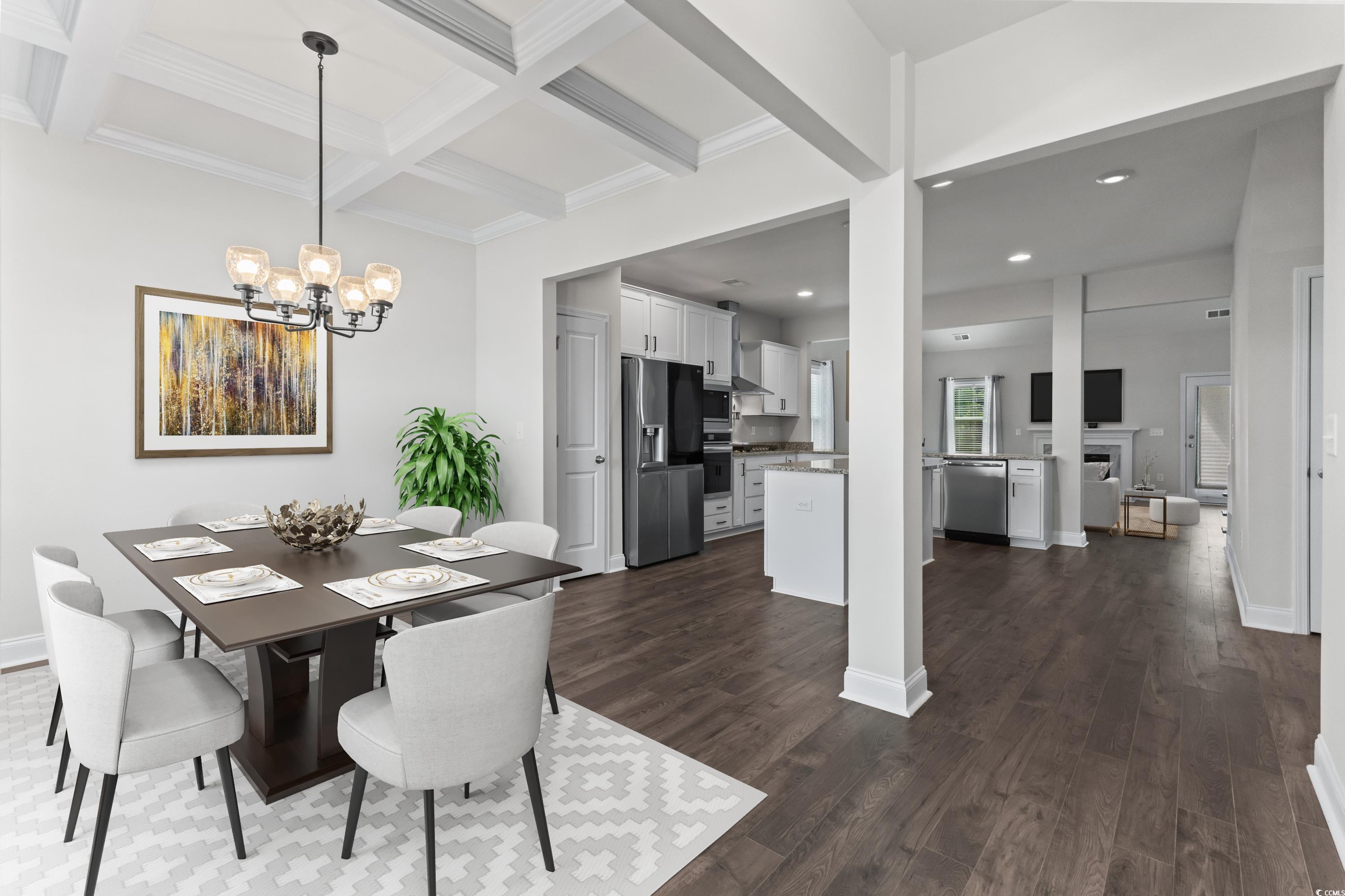 2433 Campton Loop Conway, SC 29527 - Photo 7 of 40 Dining area with dark hardwood / wood-style floori