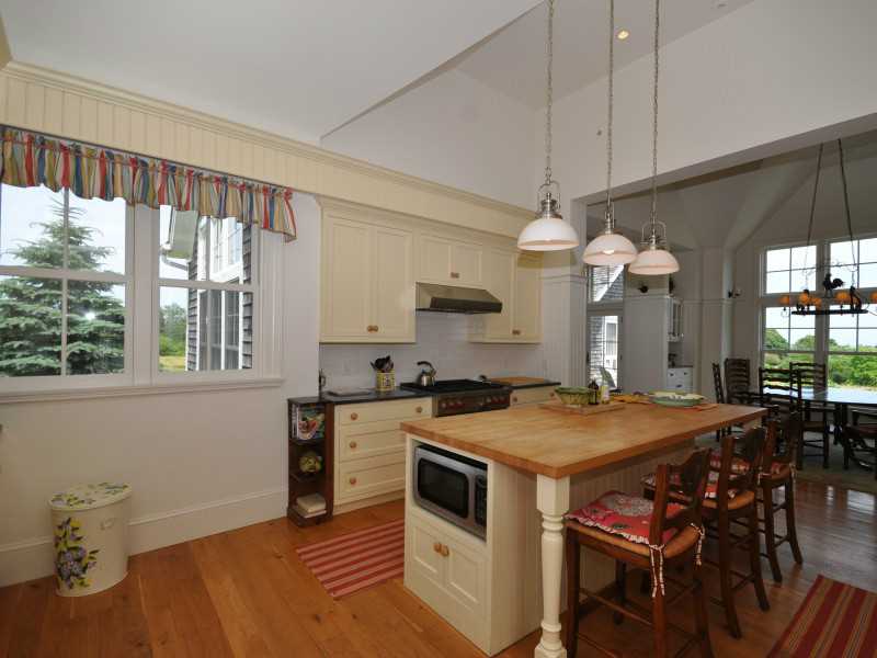 1351 Cooneymus Road Block Island, RI 02807 - Photo 7 of 25 Exterior Front. Island seating, Wolf stove and Sub Zero Refrigerator
