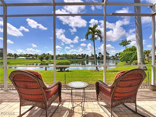 a outdoor view with a sitting space