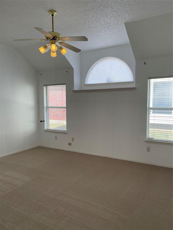 9701 Spring Drive Frisco, TX 75035 - Photo 8 of 18 an empty room with a chandelier fan and windows