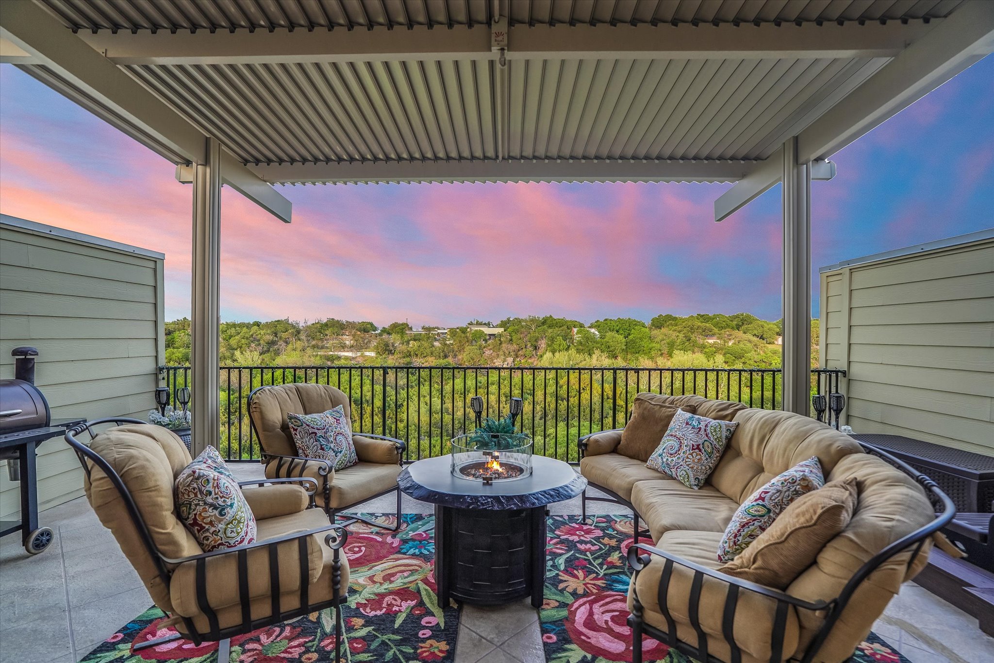 309 Adams Street Georgetown, TX 78628 - Photo 24 of 30 Patio terrace at dusk with an outdoor living space and a patio