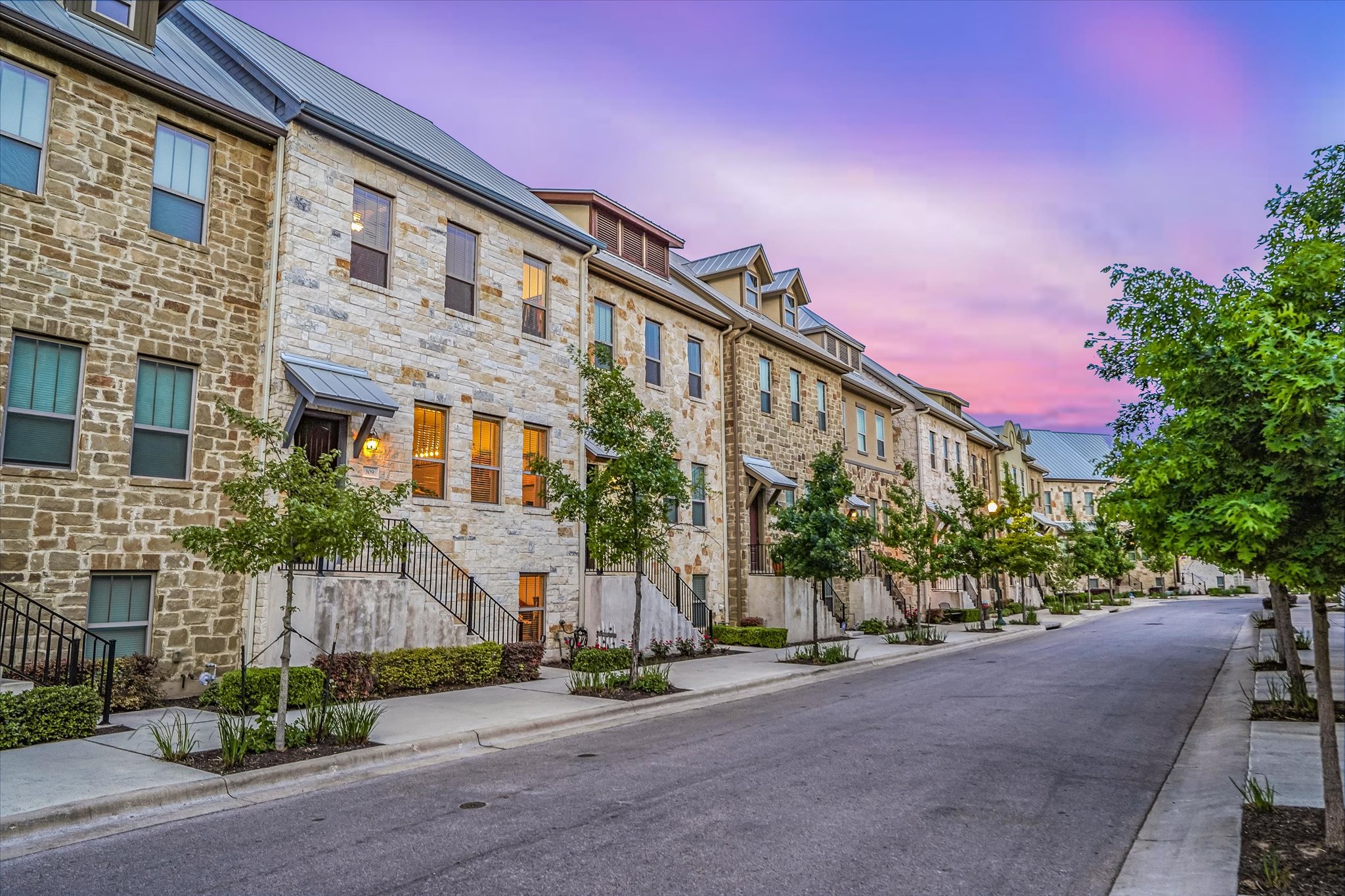 309 Adams Street Georgetown, TX 78628 - Photo 28 of 30 Property at dusk with a residential view and stairs