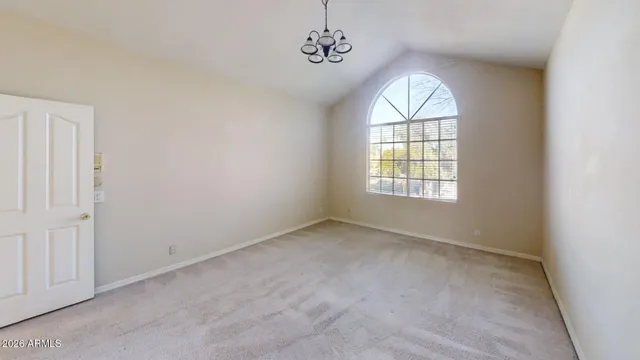 an empty room with a window