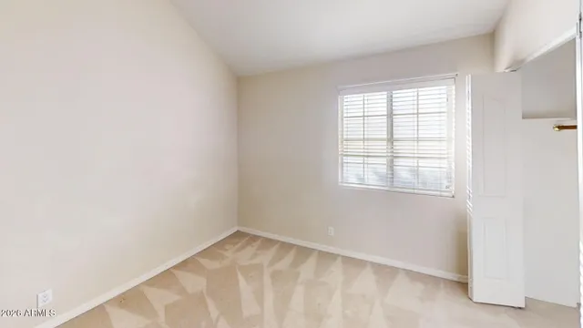 an empty room with a window