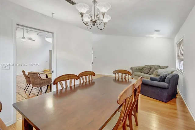 a view of livingroom and dining room