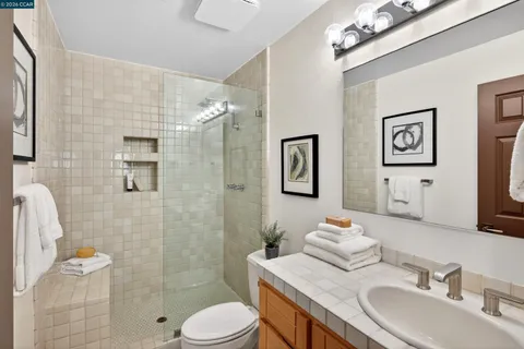 a workspace with furniture and window