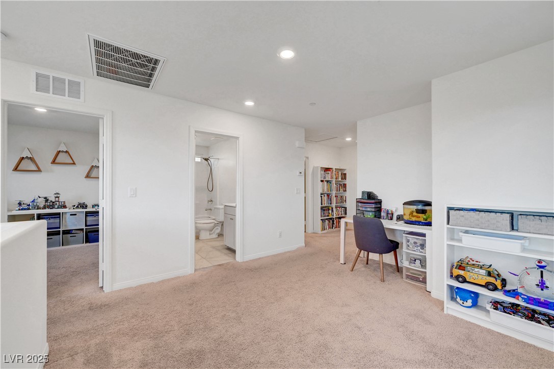 3637 Modico Lane Henderson, NV 89044 - Photo 31 of 62 Office area with carpet flooring and recessed ligh