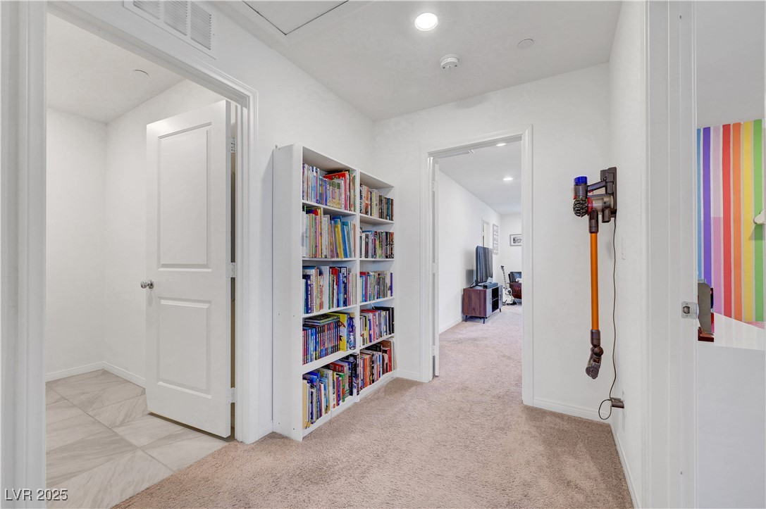 3637 Modico Lane Henderson, NV 89044 - Photo 33 of 62 Hallway with recessed lighting and carpet flooring