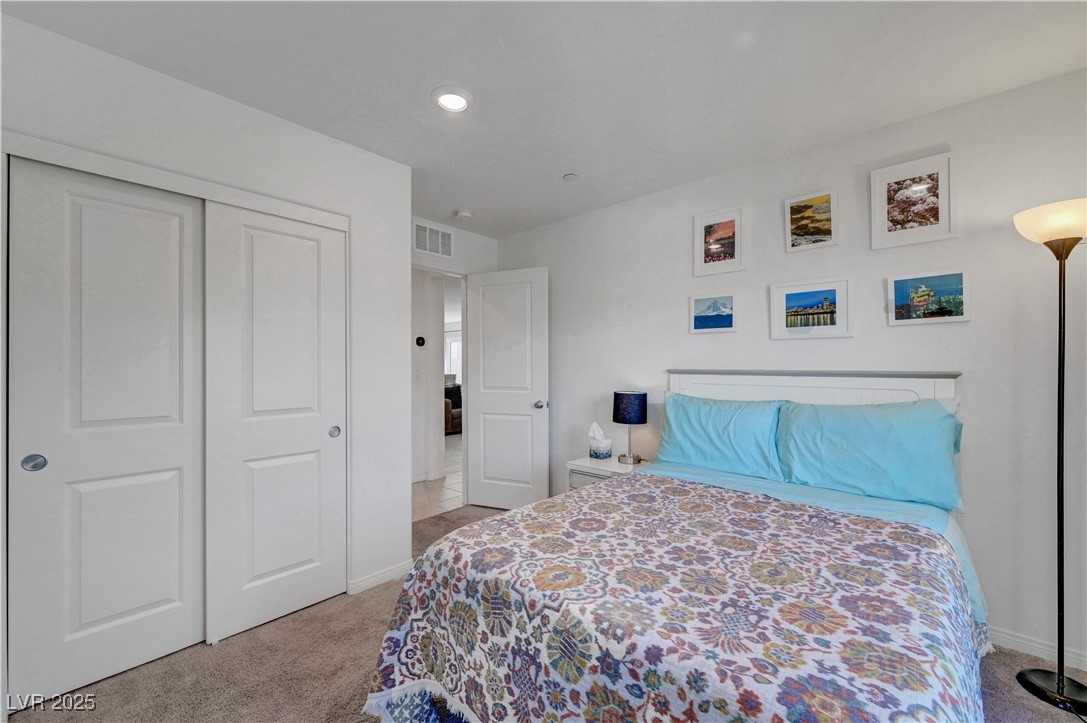 3637 Modico Lane Henderson, NV 89044 - Photo 37 of 62 Bedroom with carpet flooring, a closet, and recess