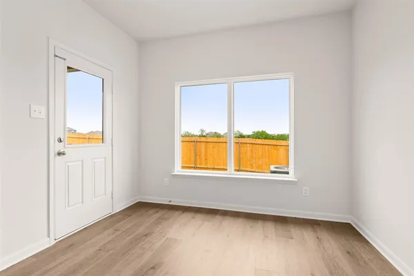 an empty room with a window