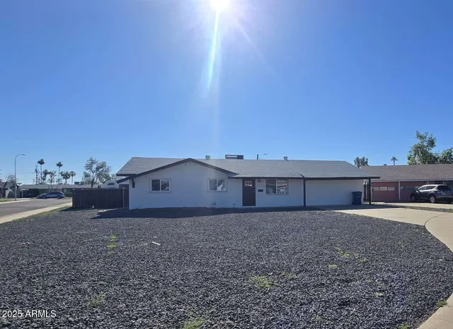 a view of a backyard