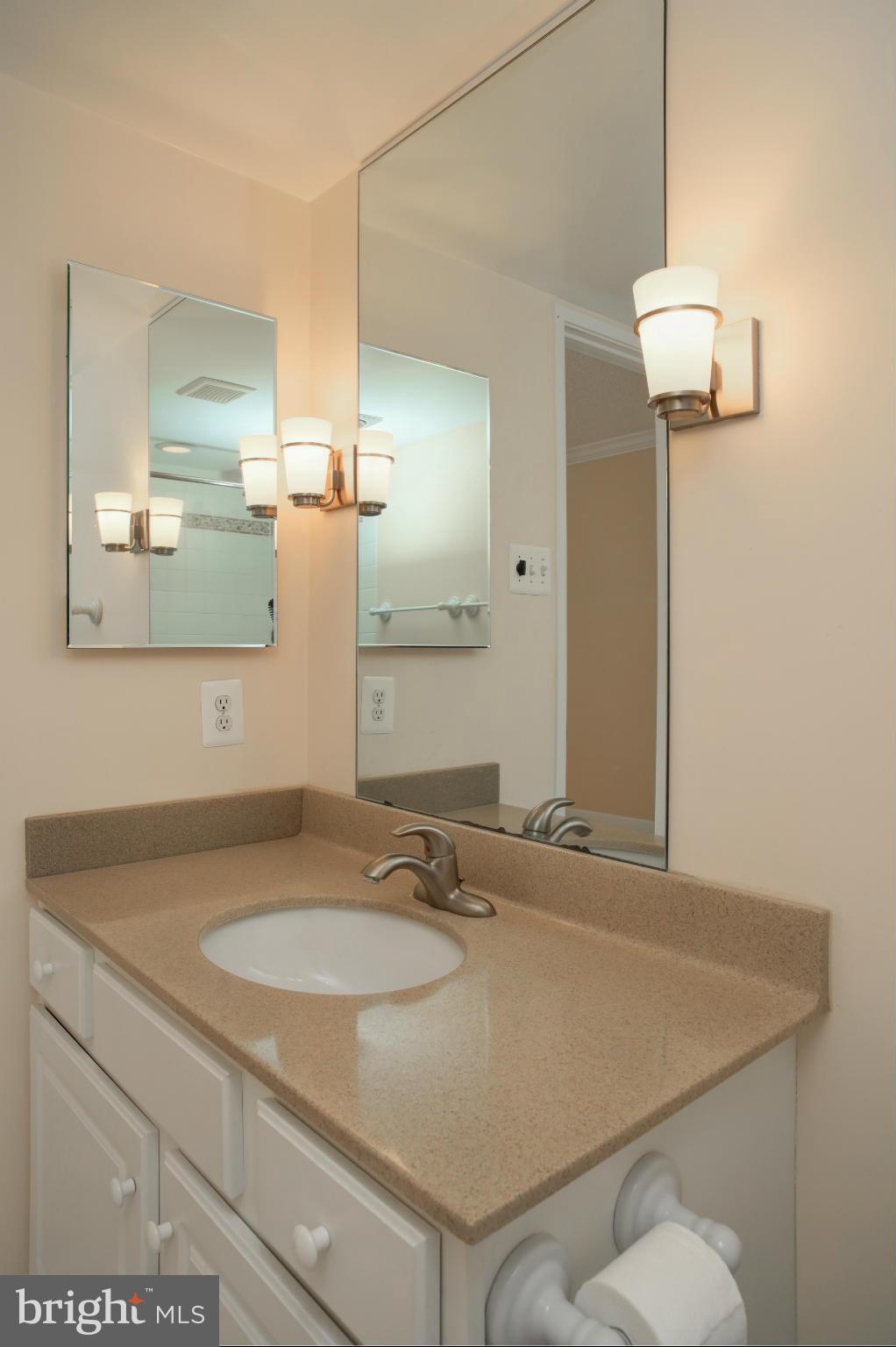 1800 Old Meadow Road, Unit 713 McLean, VA 22102 - Photo 15 of 27 a bathroom with a sink and a mirror