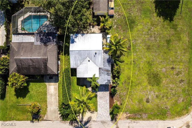 view of building with yard