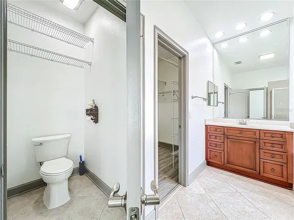 a view of a hallway with an entryway