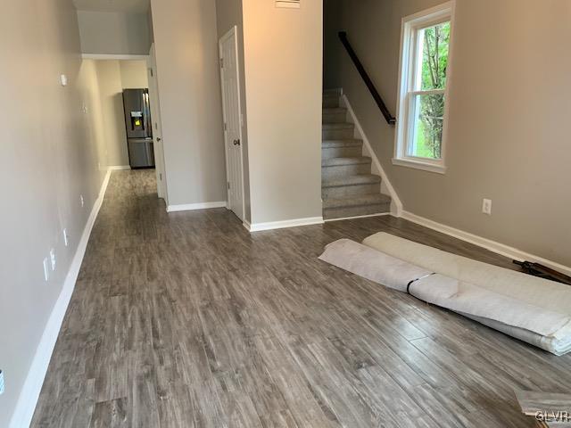 112 A Street Bangor, PA 18013 - Photo 6 of 6 a view of a hallway view with wooden floor and staircase