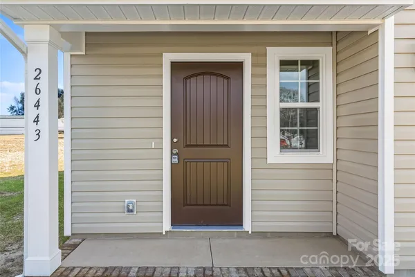 a view of front door of house