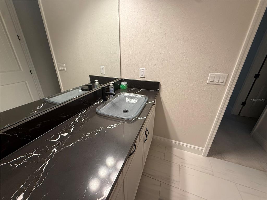 10958 Rustic Timber Loop San Antonio, FL 33576 - Photo 30 of 48 a bathroom with a sink and a mirror