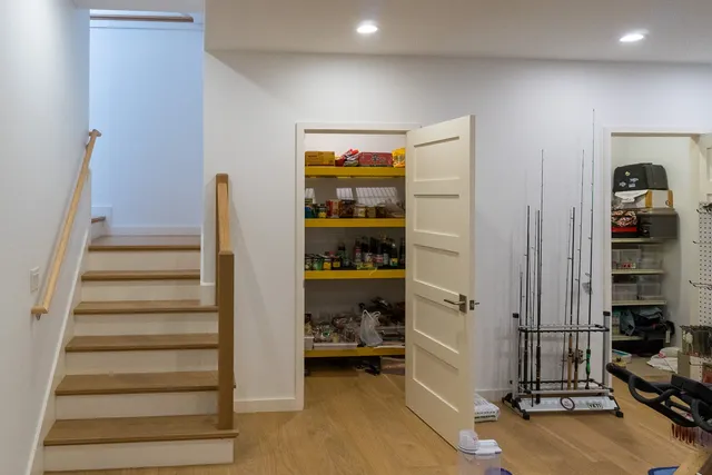 a view of hallway with livingroom