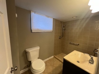 14918 Evers Street Dolton, IL 60419 - Photo 21 of 29 a white toilet sitting next to a bathroom sink