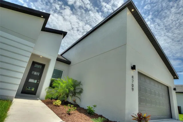 a backyard of a house