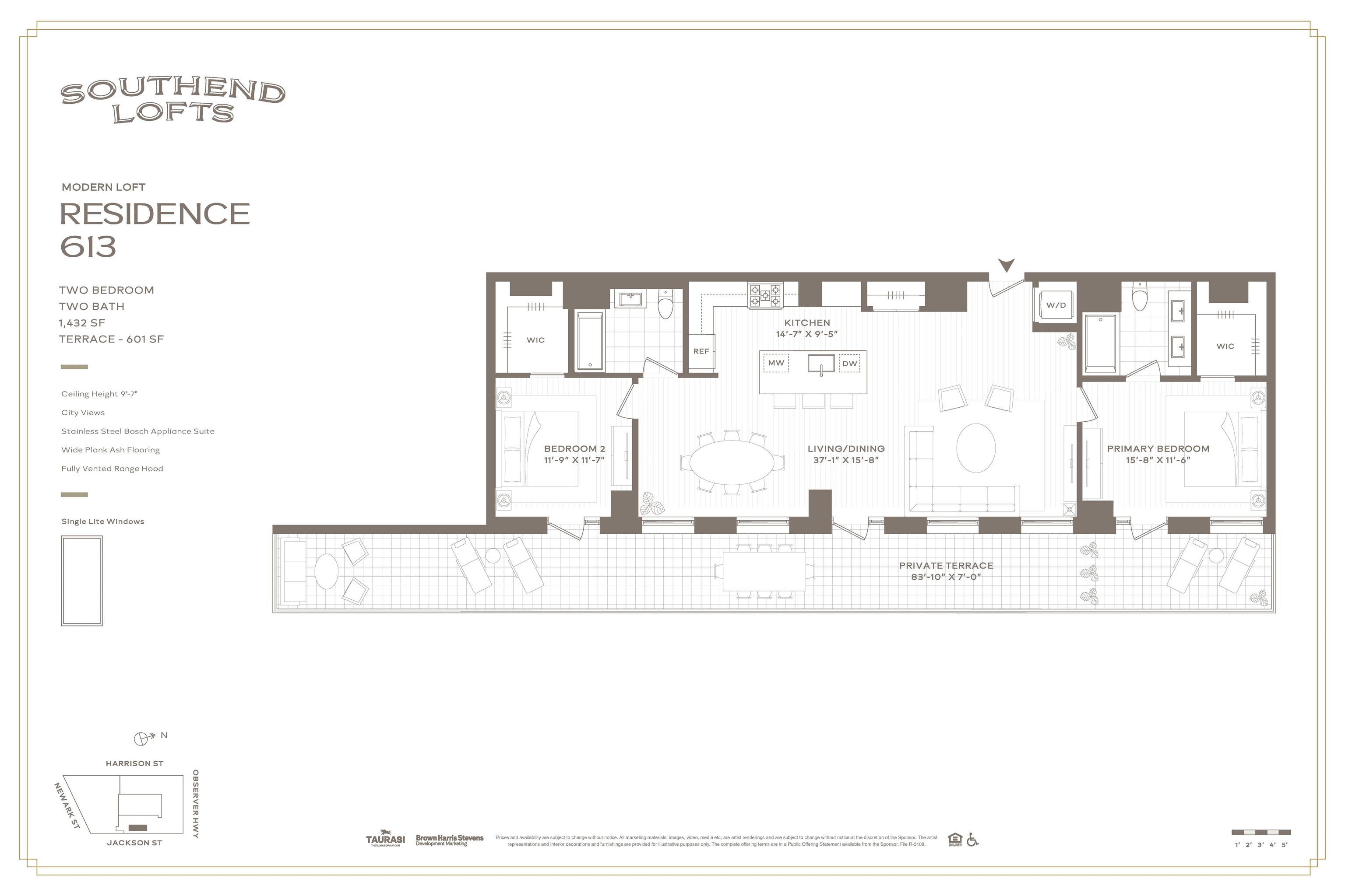 38 Jackson Street, Unit 613 Hoboken, NJ 07030 - Photo 16 of 16 a picture of a floor plan