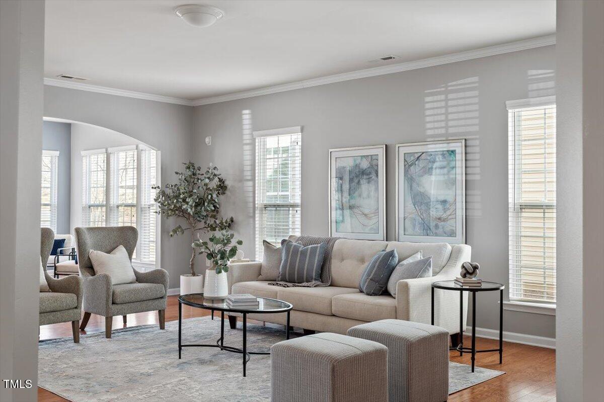 812 Gillinder Place Cary, NC 27519 - Photo 6 of 59 a living room with furniture and a potted plant