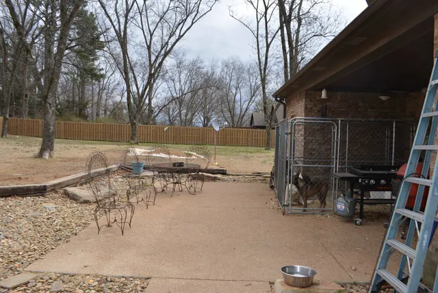 a view of outdoor space with seating area