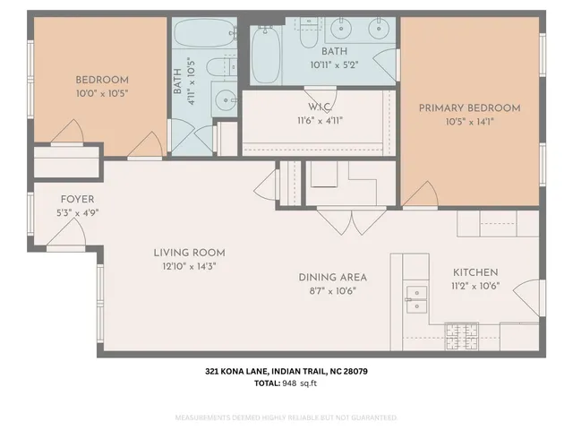 $289,900 | 321 Kona Lane, Indian Trail, NC 28079