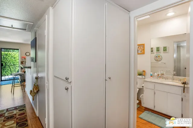 a room with storage and utility