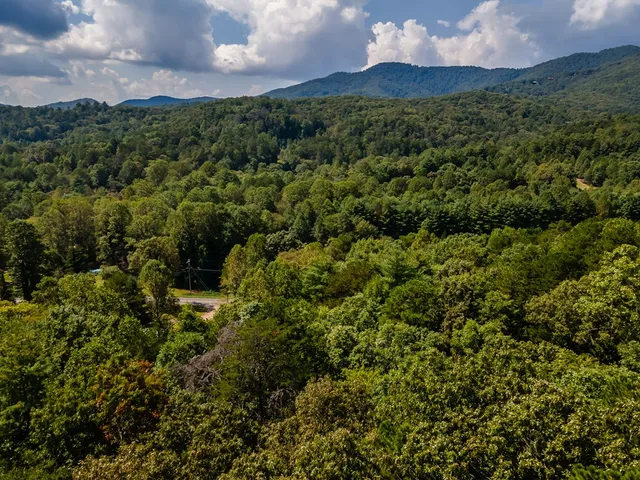 a view of a city and mountains