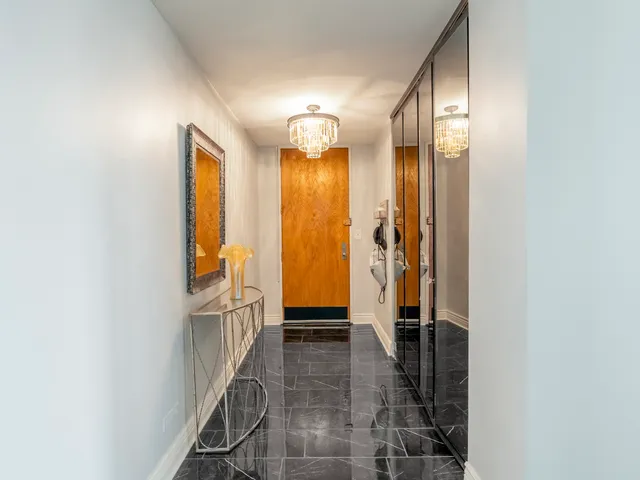 a view of hallway with stairs