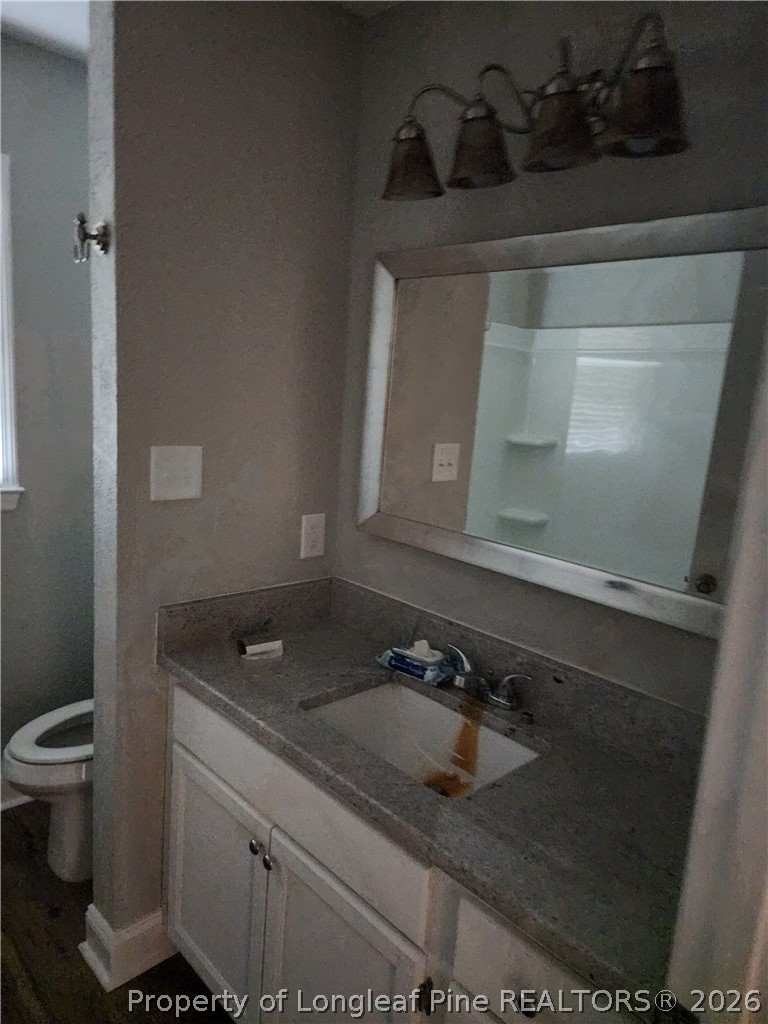 1303 Middle Road Fayetteville, NC 28312 - Photo 15 of 17 a bathroom with a sink and a toilet